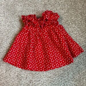Janie and Jack Heart Pattern Dress - Red